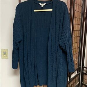 Terra & Sky Navy Open Cardigan